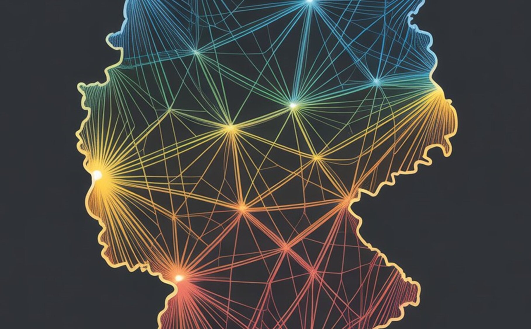 Karte eines vernetzten Deutschlands