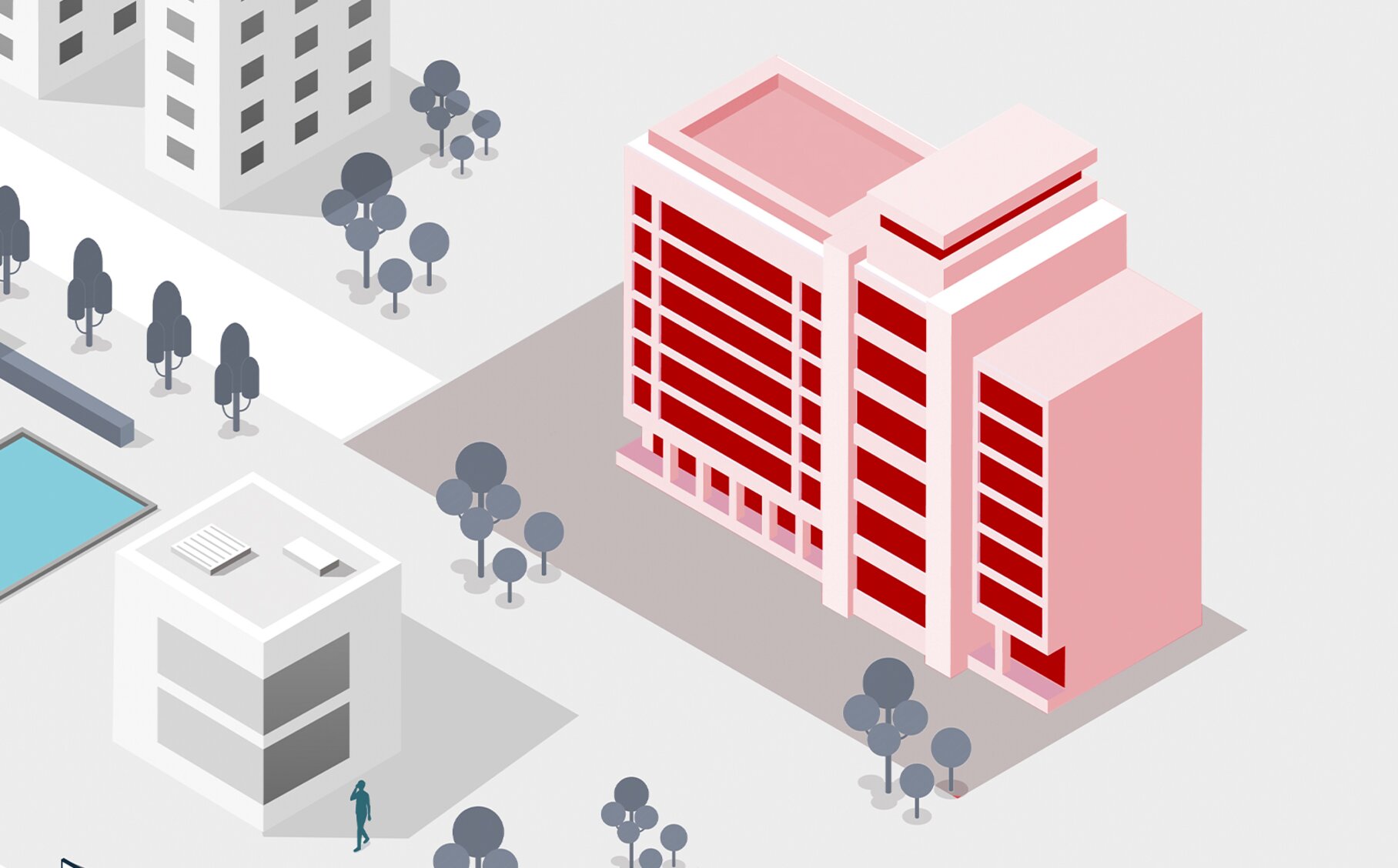 Abbildung eines Krankenhauses.