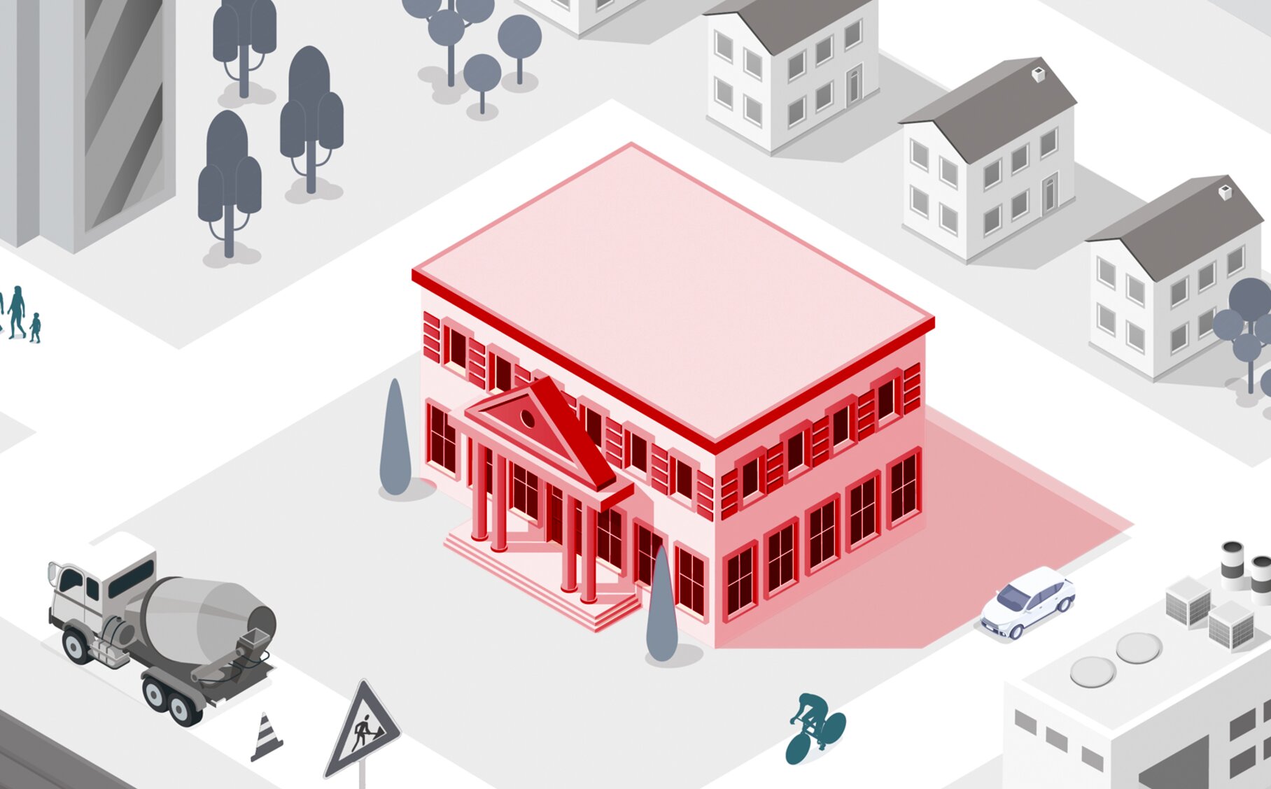 Abbildung eines Stiftungsgebäudes.